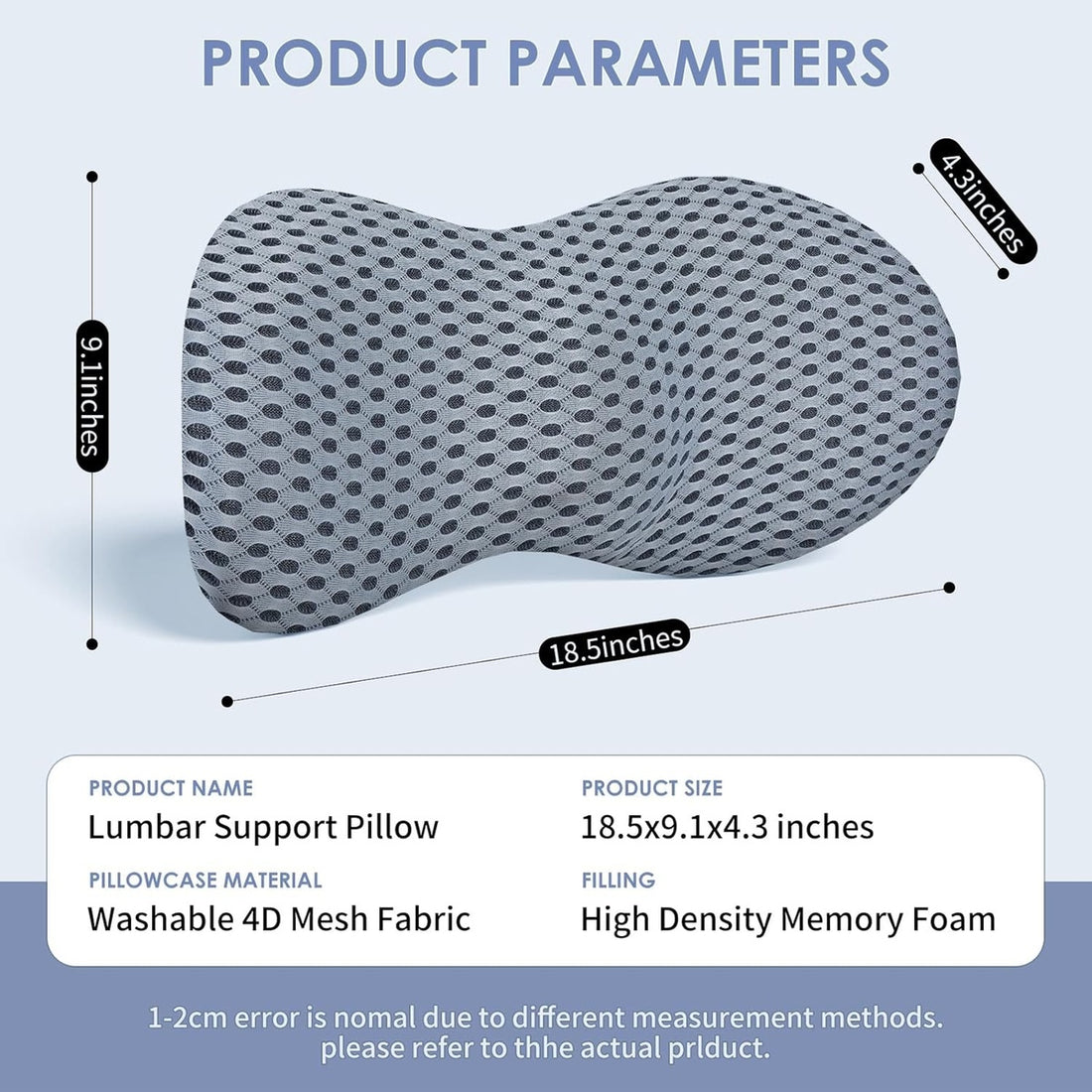 Ergonomic Lumbar Support Cushion for Lower Back Pain Relief - Ideal for Office, Driving, and Home Use 9878962897217-1