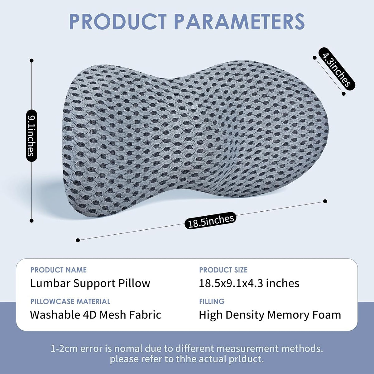 Ergonomic Lumbar Support Cushion for Lower Back Pain Relief - Ideal for Office, Driving, and Home Use 9878962897217-1
