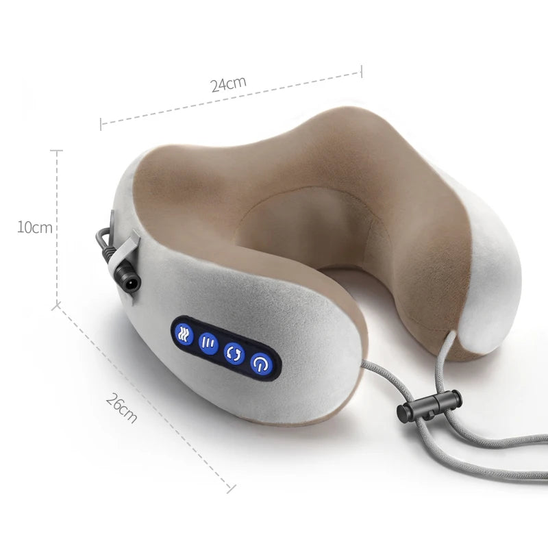 Massaging Neck Pillow - Pillow Portable Heated Massage Ideal for Travel, Relaxation and Office, U Shaped Pillow For Shoulder, Cervical Pain Relief 7983093252294-2