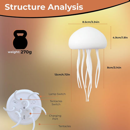 Jellyfish Ambient Lamp Creates Calming Color Shifting Light For Relaxation 8624208314610-1