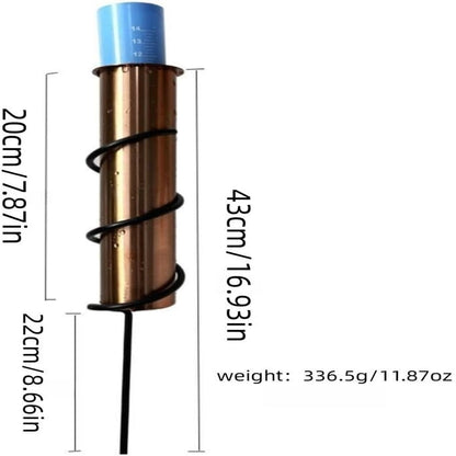 Copper Rain Gauge - Durable, Floating Design for Home Garden & Lawn Water Measurement 9957152260417-1