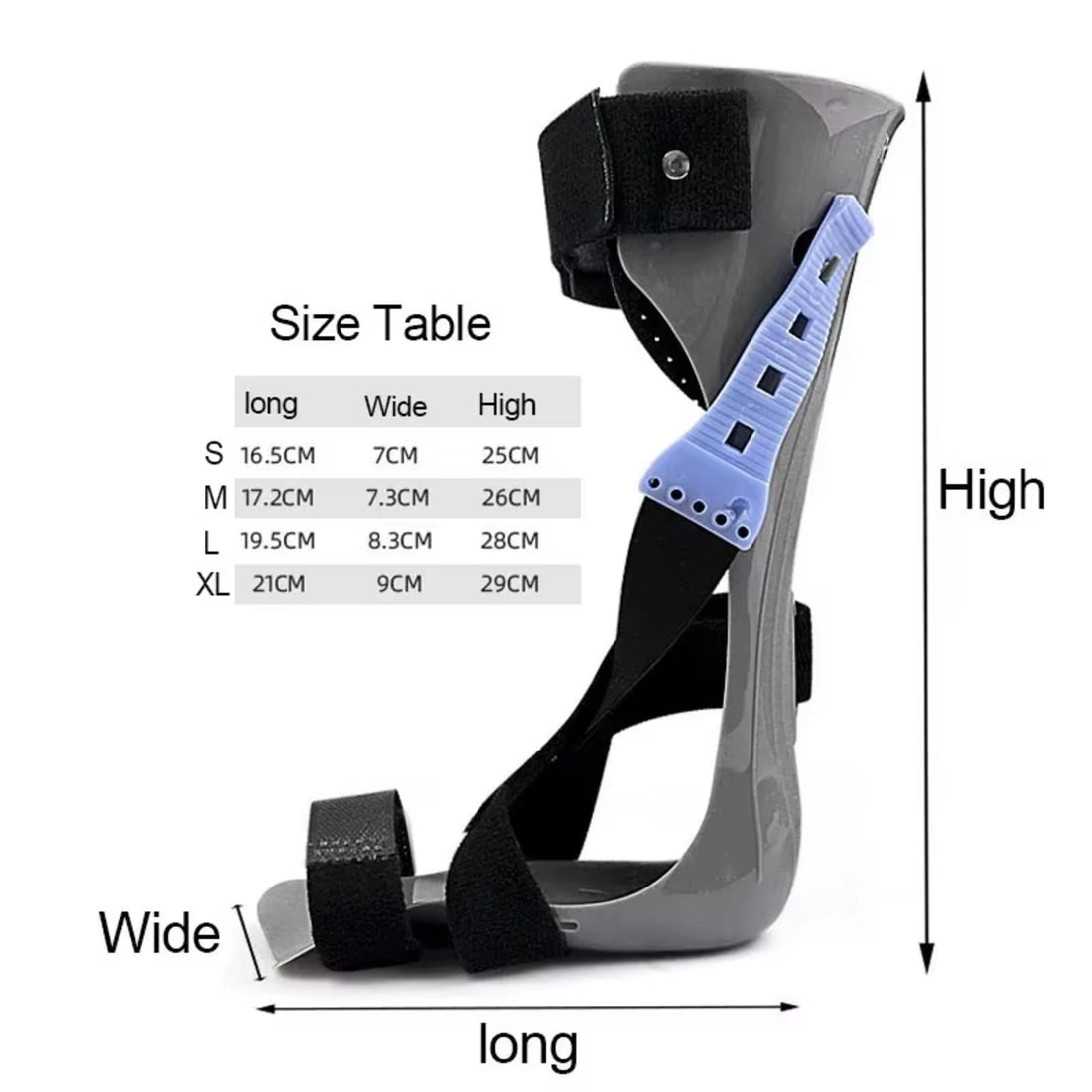 Adjustable AFO Foot Drop Brace – Ankle Orthosis Splint for Walking, Stroke Recovery & Sleeping Foot Support with Shoes 8525489864902-1