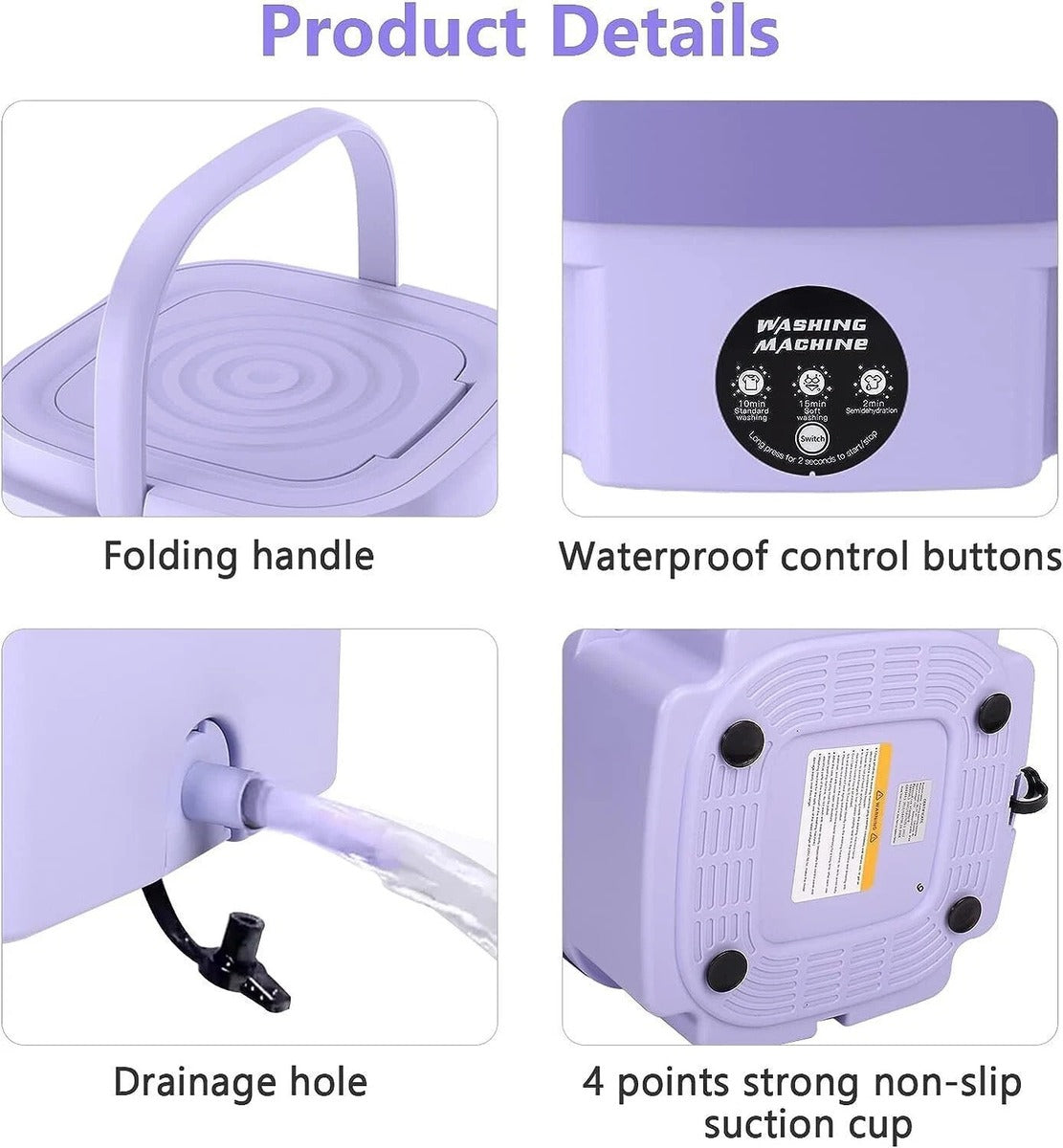 Portable & Foldable Washing Machine with Drying Function