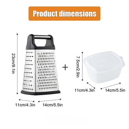 Professional Stainless Steel Box Grater For Cheese Vegetables And Fruits 6851422290020-1