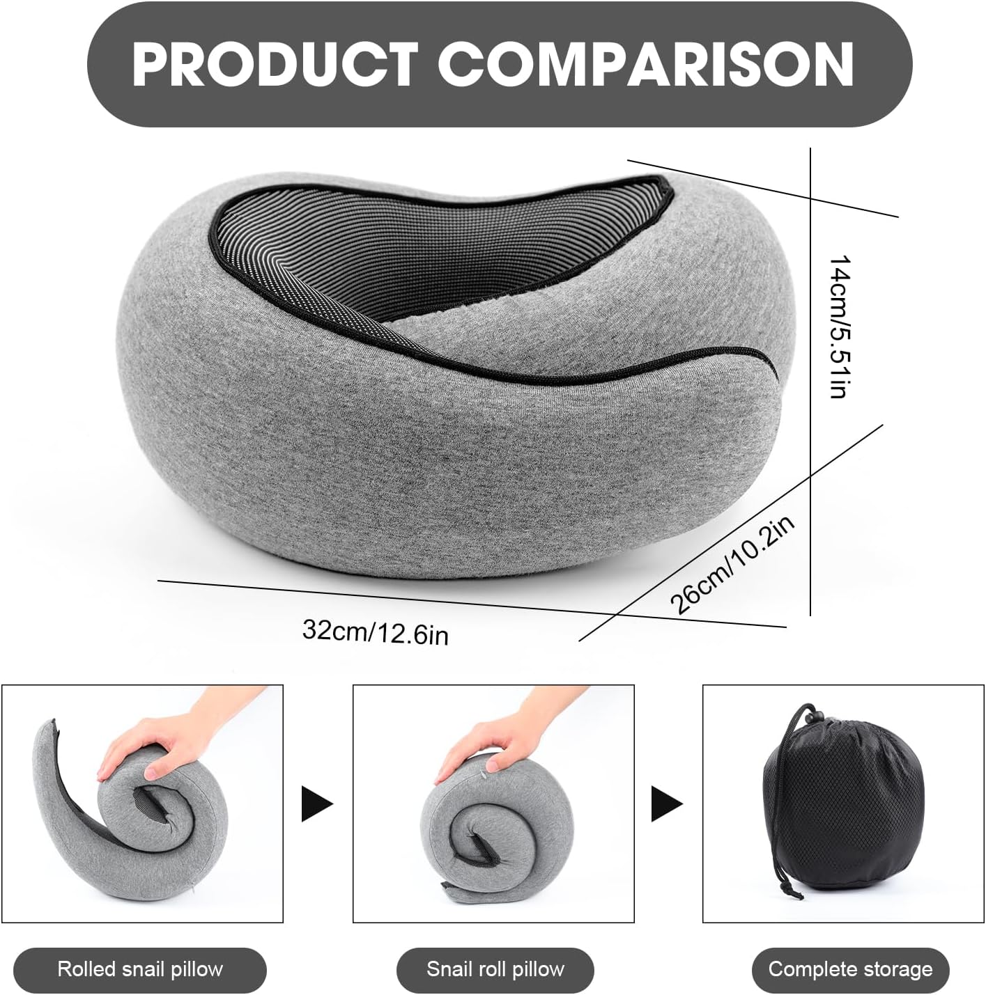 U-Shaped Neck Pillow For Travel And Long Flights