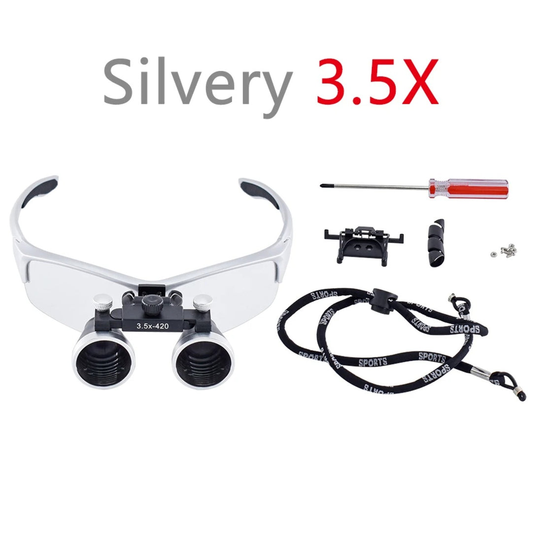 Dental Loupes Magnifier with & LED Headlight for Precision Work 9840492413249-1