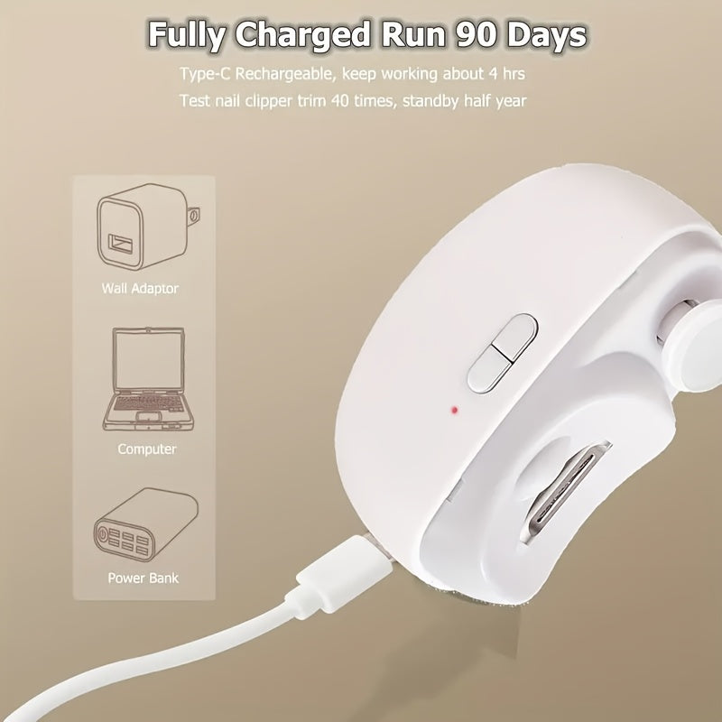 Electric Fingernail and Toenail Clippers - 2-Speed Trimming, Filing & Polishing 1005006584029835-al