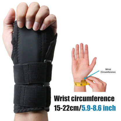 Adjustable Wrist Support Splint - Breathable, Durable, Removable Metal Brace 1005007444454477-Black Left