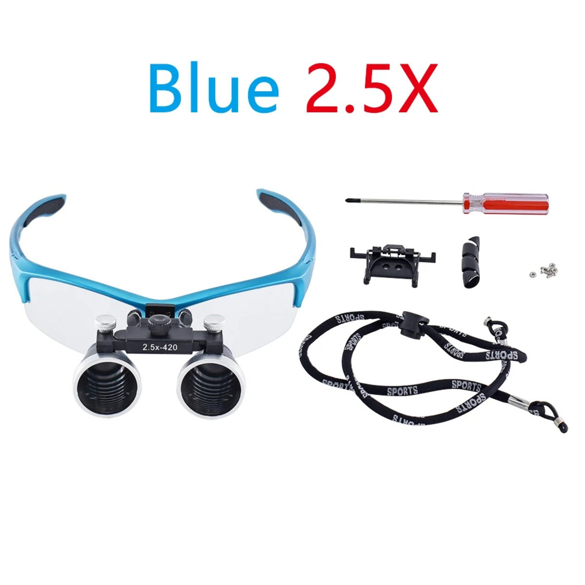Dental Loupes Magnifier with & LED Headlight for Precision Work 9840492413249-1