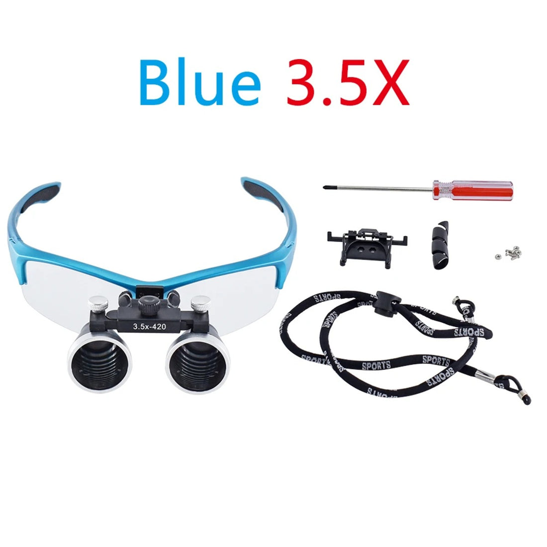 Dental Loupes Magnifier with & LED Headlight for Precision Work 9840492413249-1