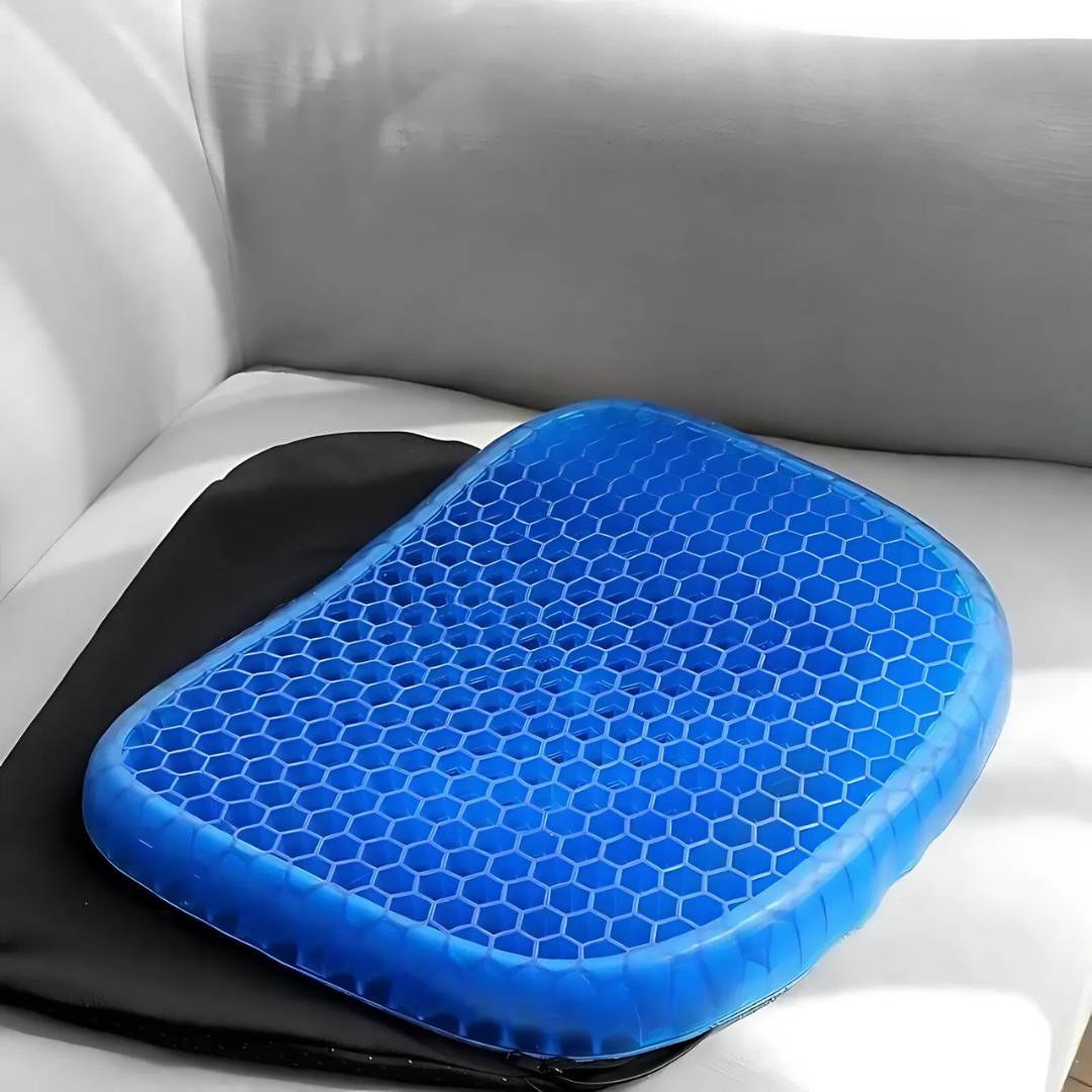Orthopedic Gel Seat Cushion for Pressure Relief, Tailbone Pain & Lower Back Support - Ideal for Office Chair, Car & Wheelchair Use