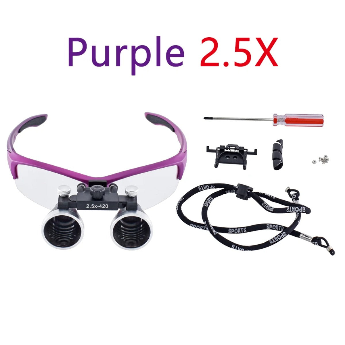 Dental Loupes Magnifier with & LED Headlight for Precision Work 9840492413249-1