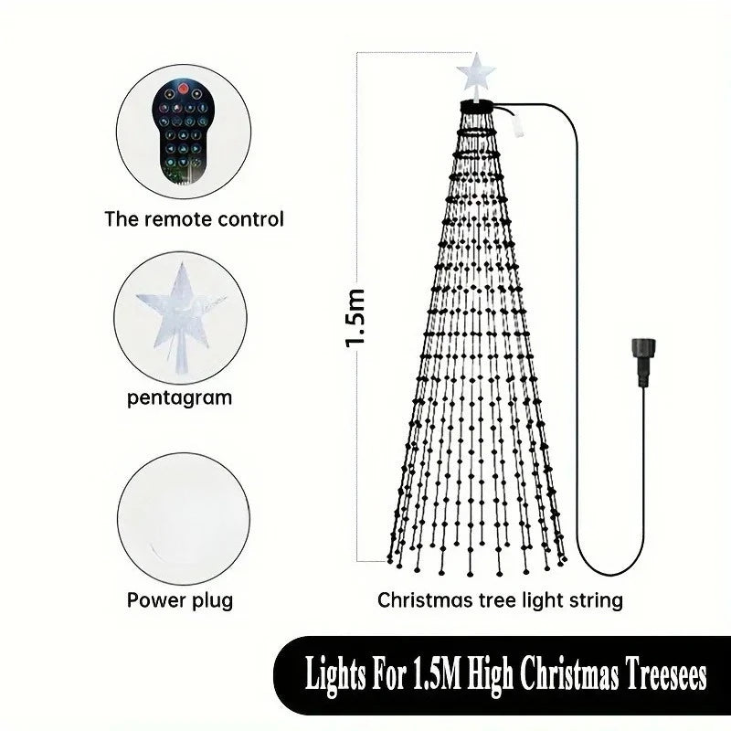 Outdoor Christmas Tree Star String Lights 400 Led 8750420066598-1