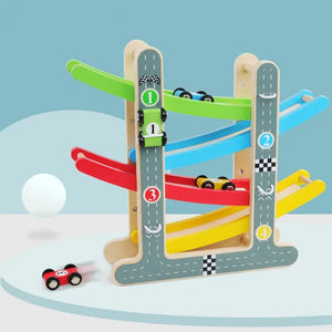 Wooden Car Race Track – Engaging Toy For Toddlers