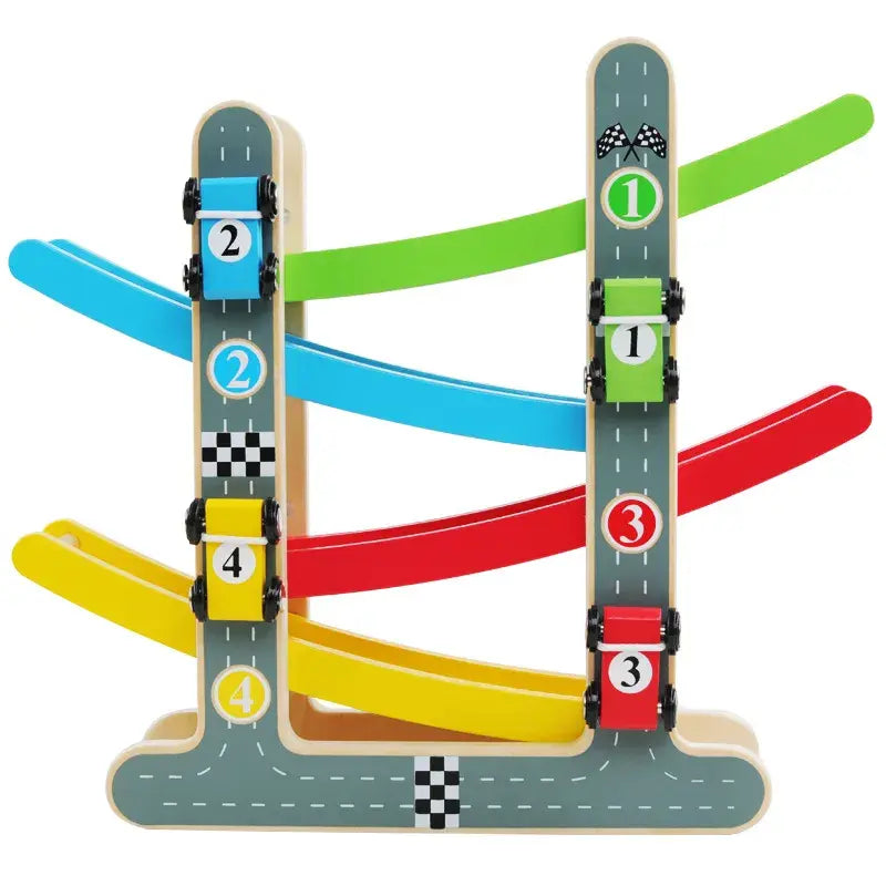 Wooden Car Race Track – Engaging Toy For Toddlers