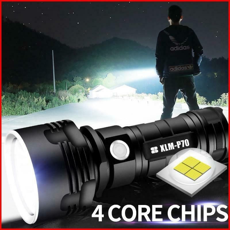 30000-100000 Lumen High Power Led Waterproof Flash Light Lamp Ultra Bright