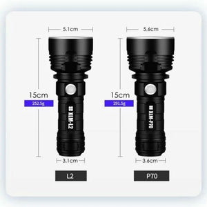 30000-100000 Lumen High Power Led Waterproof Flash Light Lamp Ultra Bright