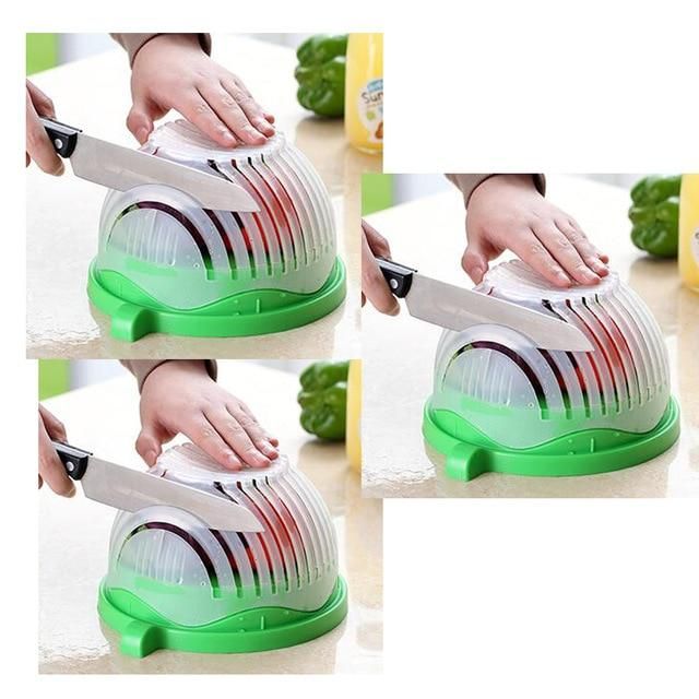 60 Seconds Salad Cutting Slicer Bowl