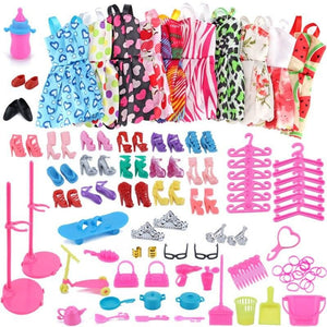 85Pcs Barbie Doll Accessories