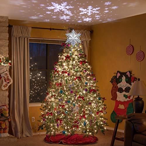 Christmas Tree Topper With Sflake Projector