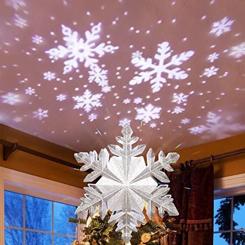 Christmas Tree Topper With Sflake Projector