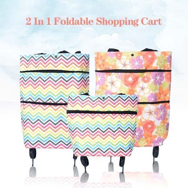 Foldable Shopping Trolley Tote Bag