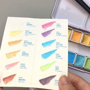 Glitter/Metallic Watercolor Set -12/36/48 Color