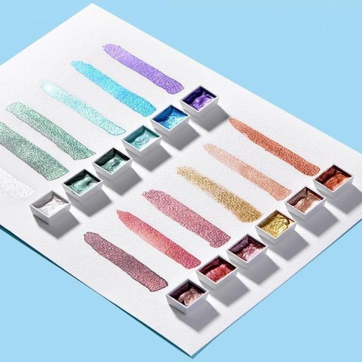 Glitter/Metallic Watercolor Set -12/36/48 Color