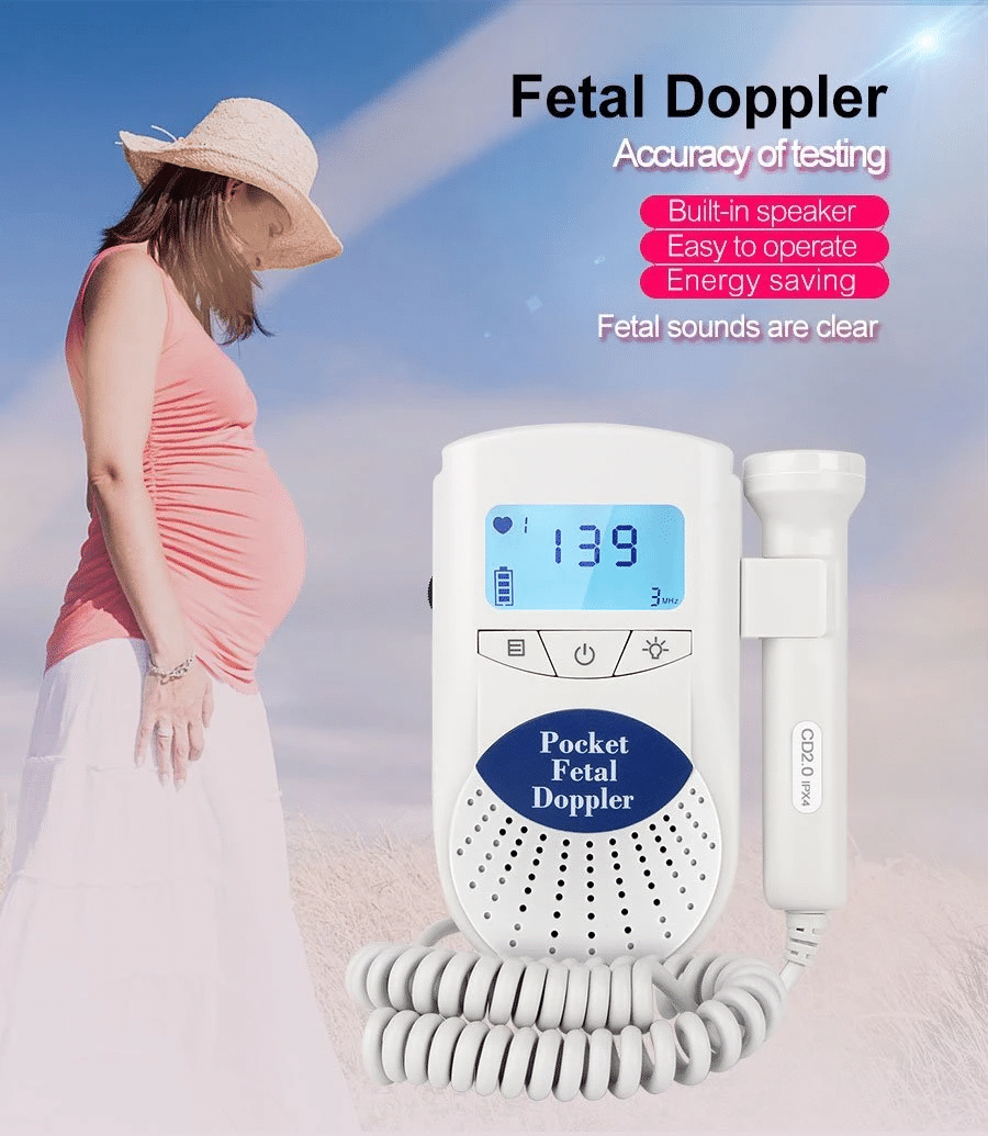 Portable Baby Heartbeat Monitor Pocket Fetal Doppler