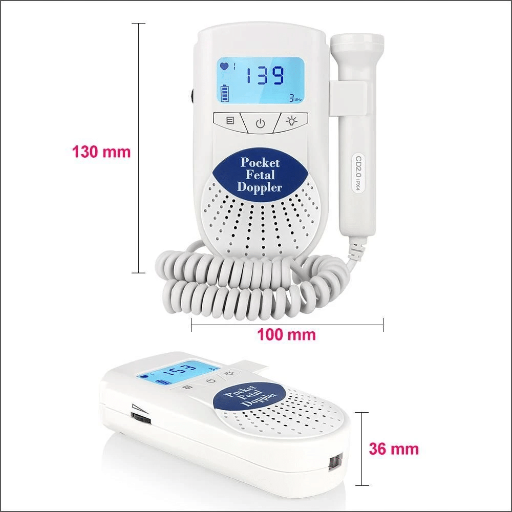 Portable Baby Heartbeat Monitor Pocket Fetal Doppler