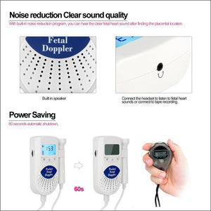 Portable Baby Heartbeat Monitor Pocket Fetal Doppler