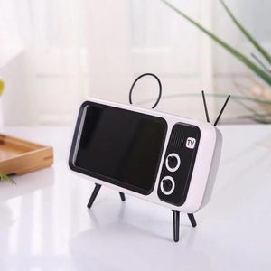 Retro Tv Phone Holder & Bluetooth Speaker