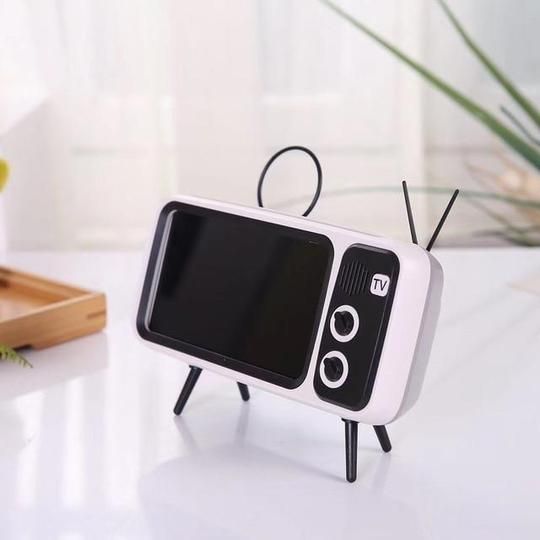 Retro Tv Phone Holder & Bluetooth Speaker