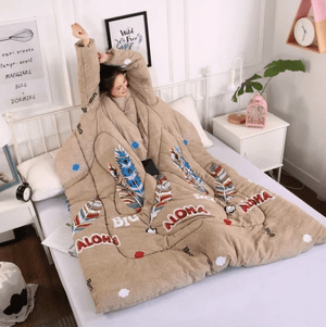 Wearablanket - Wearable Winter Lazy Quilt With Sleeves Cozy Blanket