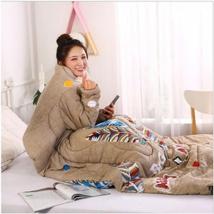 Wearablanket - Wearable Winter Lazy Quilt With Sleeves Cozy Blanket