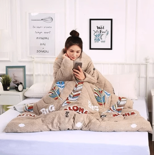 Wearablanket - Wearable Winter Lazy Quilt With Sleeves Cozy Blanket