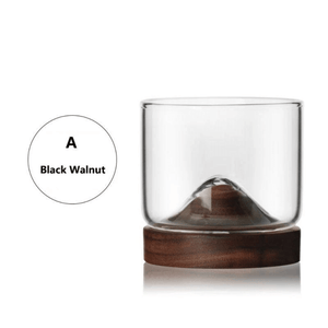 Wooden Mountain Whiskey Glass Bottom