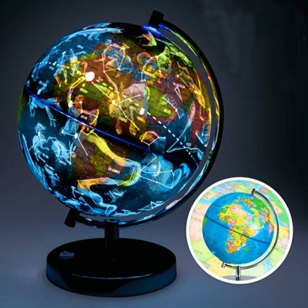 World Globe Led Constellation Map &Amp; Night Light