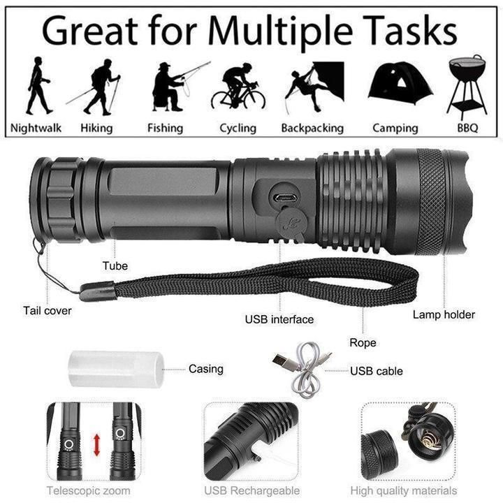 90000 Lumens Xhp50.2 Most Powerful Flashlight 257700