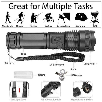 90000 Lumens Xhp50.2 Most Powerful Flashlight 257700