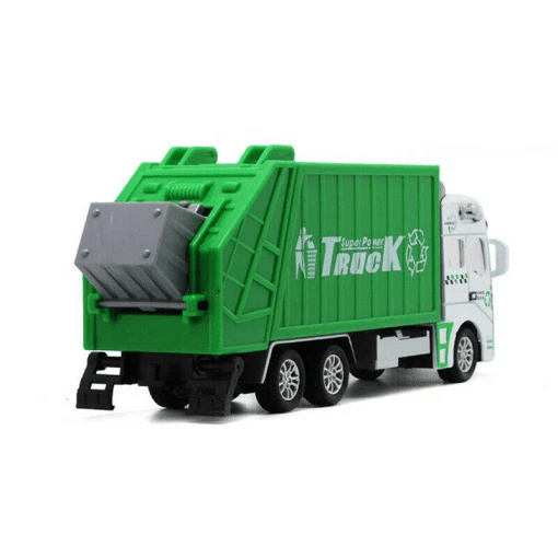 Garbage Truck Toy Friction-Powered Waste Management Recycling Truck Toy Set