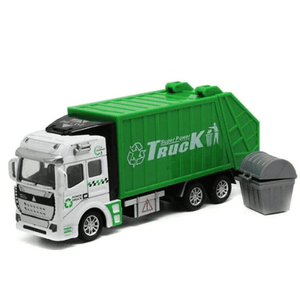 Garbage Truck Toy Friction-Powered Waste Management Recycling Truck Toy Set