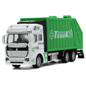 Garbage Truck Toy Friction-Powered Waste Management Recycling Truck Toy Set