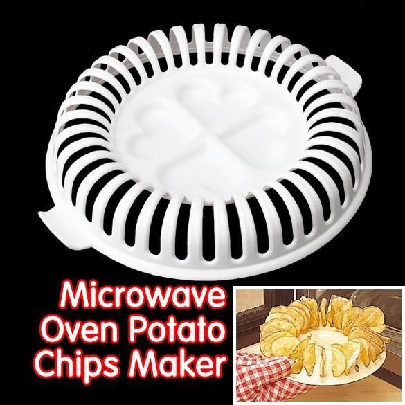 Microwave Potato Chip Maker, The Ultimate Home Baking Tool For Easy, Low Mess, Homemade, Fat Potato