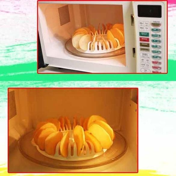 Microwave Potato Chip Maker, The Ultimate Home Baking Tool For Easy, Low Mess, Homemade, Fat Potato