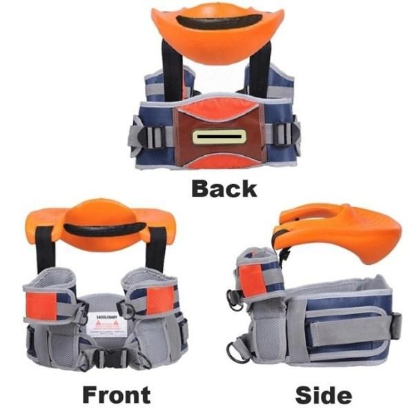 Kids Shoulder Carrier Saddle With Ankle Straps For Travel 2-5 Years Old