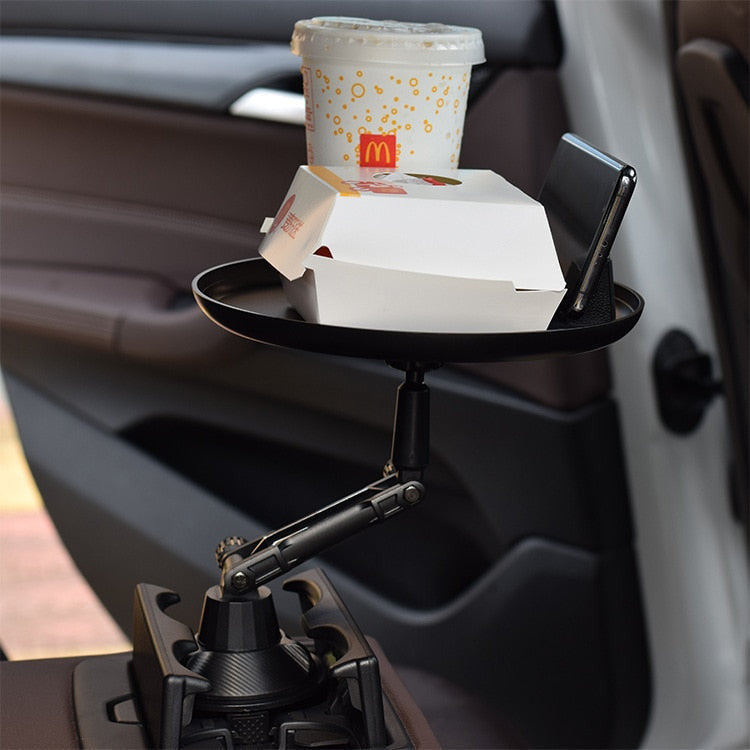 Car Cup Holder Tray Table Drink Food Stand Tray With Phone Holder For Eating