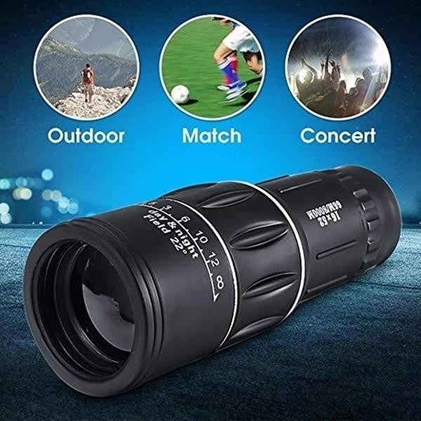 Extra Long 16X52 Distance Sports Hunting Zoomable Monocular Low Light Night Vision Telescope