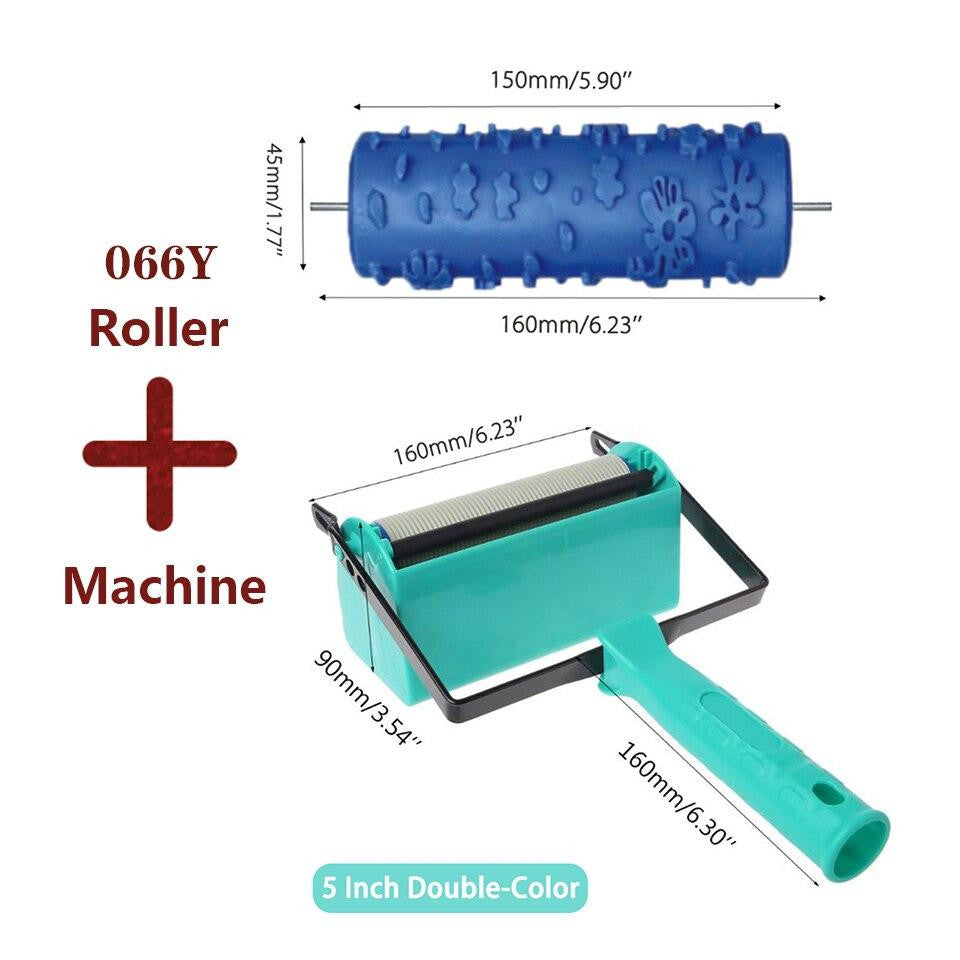 Roller And Patterned Paint Machine Wall Tools 5 Rubber Roller Brush Tool Set 3D Pattern Wallpaper