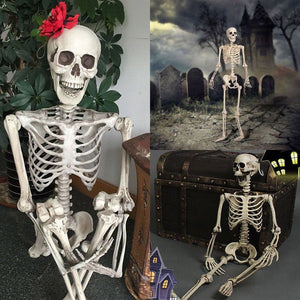 Halloween Prop 5Ft Skeleton Full Size Giant Decoration Skeleton Skull Hand Lifelike Fake Human Body